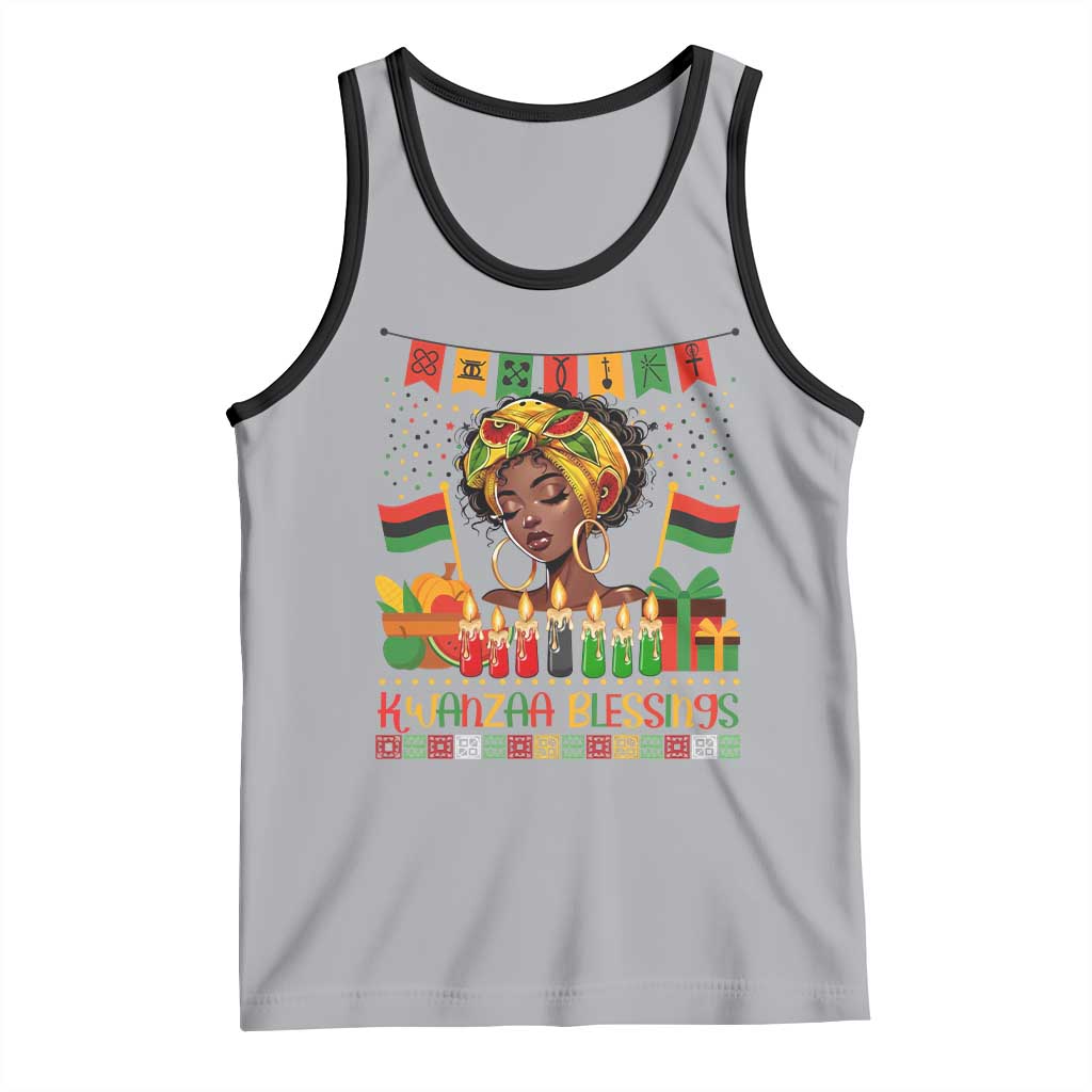Kwanzaa Blessings African Woman Tank Top Umoja Seven Principles Family Gift - Wonder Print Shop