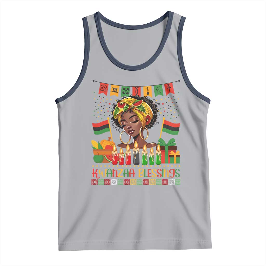 Kwanzaa Blessings African Woman Tank Top Umoja Seven Principles Family Gift - Wonder Print Shop