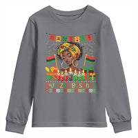 Kwanzaa Blessings African Woman Youth Sweatshirt Umoja Seven Principles Family Gift - Wonder Print Shop
