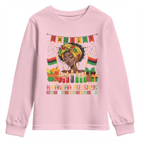 Kwanzaa Blessings African Woman Youth Sweatshirt Umoja Seven Principles Family Gift - Wonder Print Shop