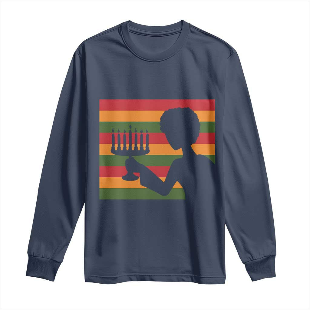 Kwanzaa Umoja Family African Woman Seven Principles Gift Long Sleeve Shirt - Wonder Print Shop