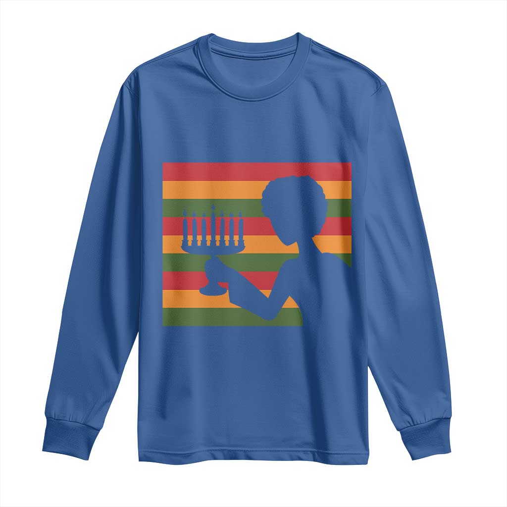 Kwanzaa Umoja Family African Woman Seven Principles Gift Long Sleeve Shirt - Wonder Print Shop