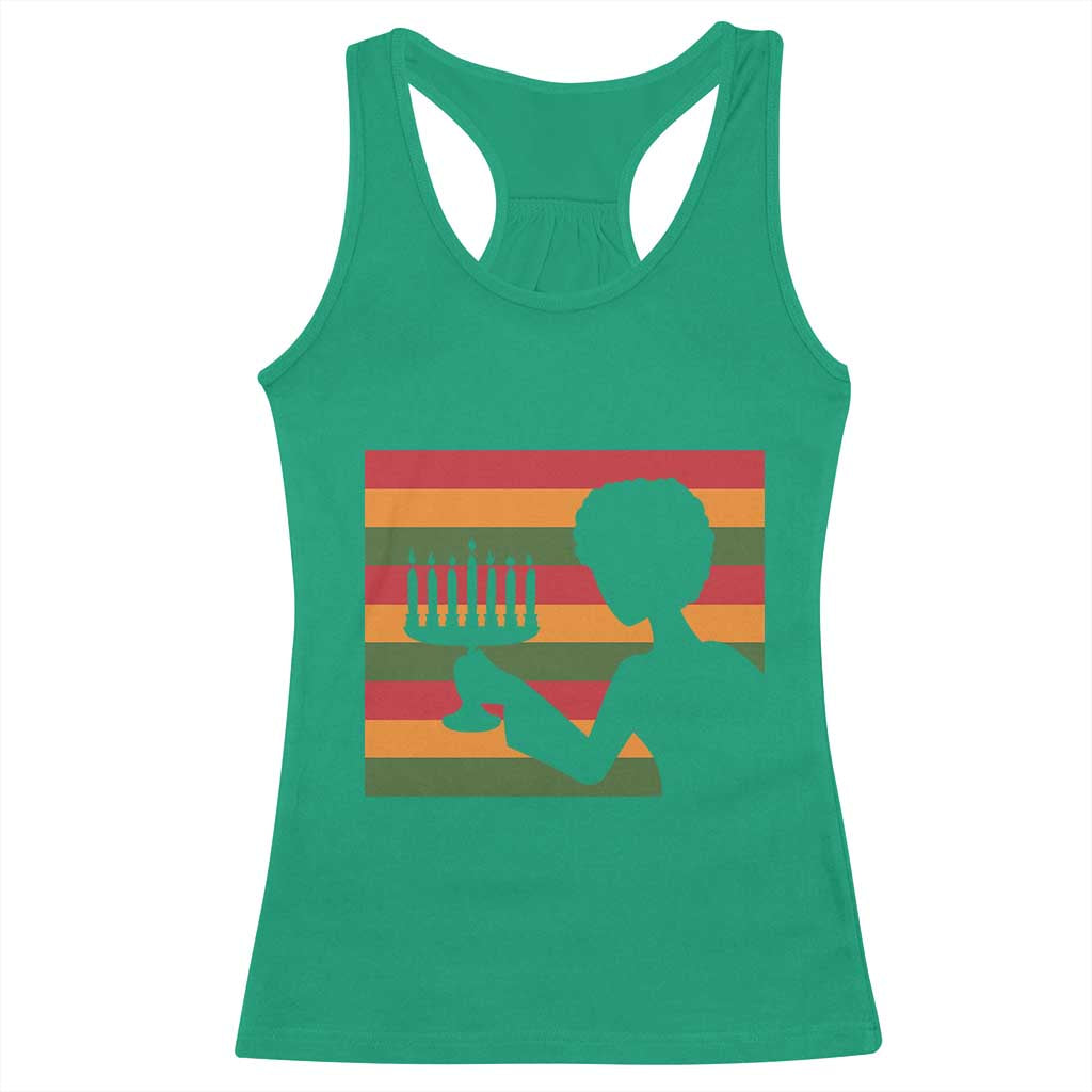 Kwanzaa Umoja Family African Woman Seven Principles Gift Racerback Tank Top - Wonder Print Shop