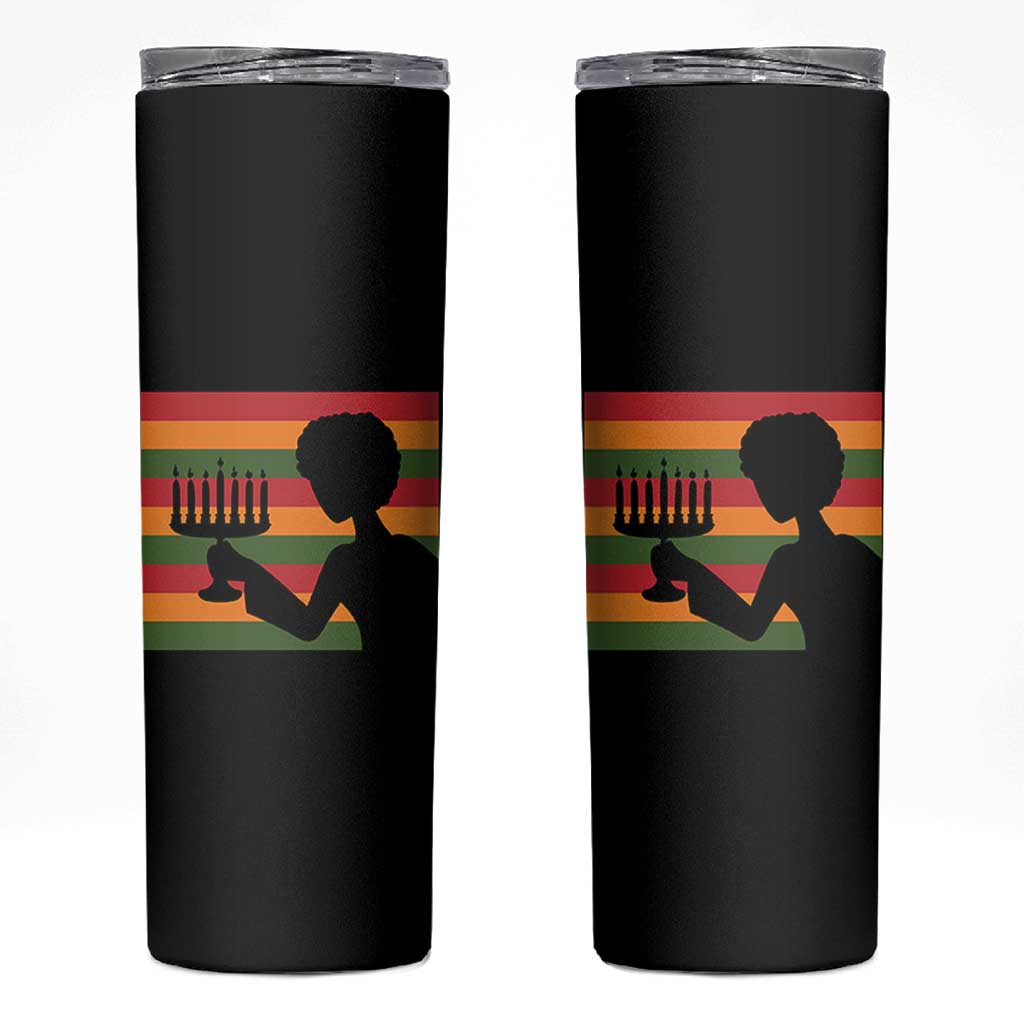 Kwanzaa Umoja Family African Woman Seven Principles Gift Skinny Tumbler - Wonder Print Shop