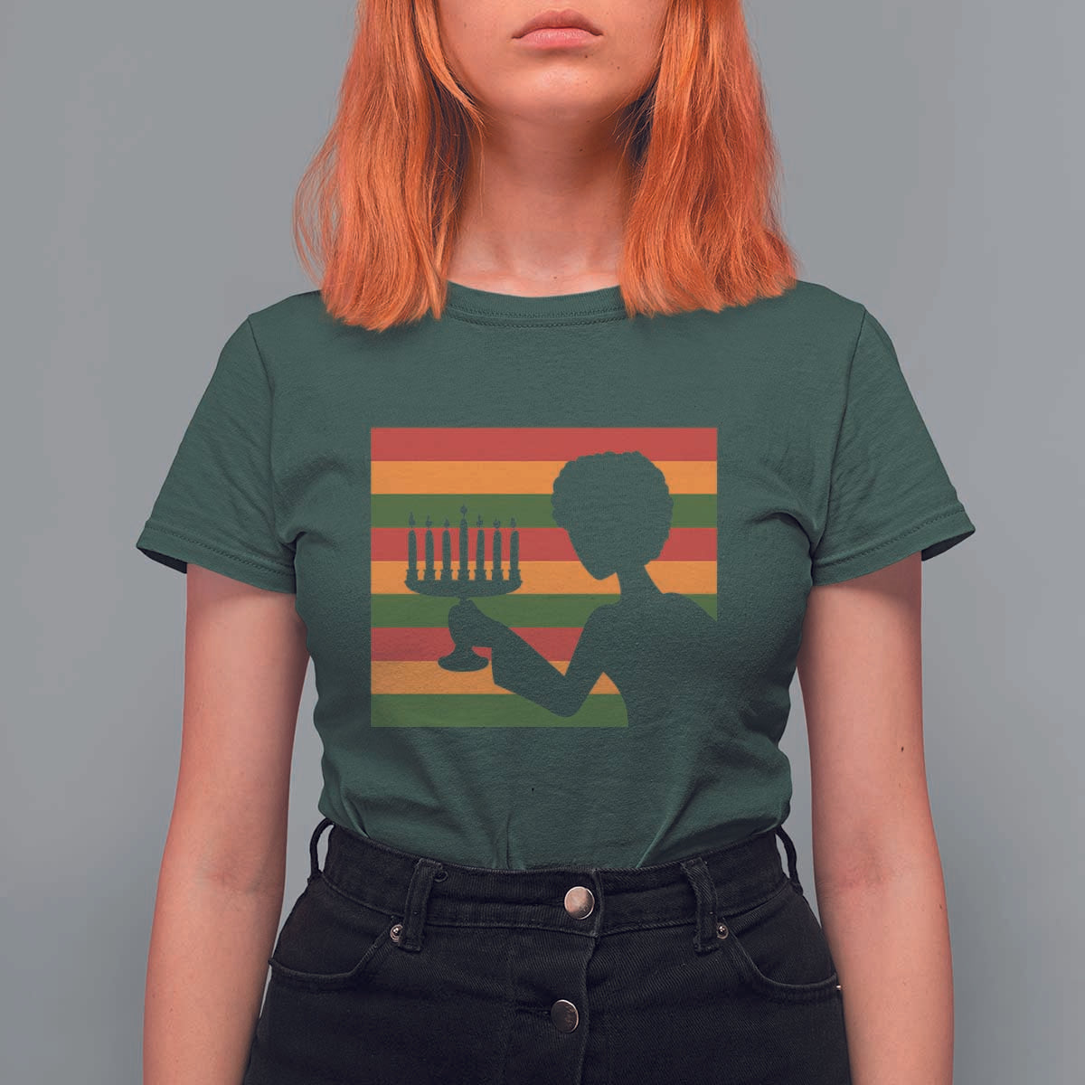 Kwanzaa Umoja Family African Woman Seven Principles Gift T Shirt For Women - Wonder Print Shop