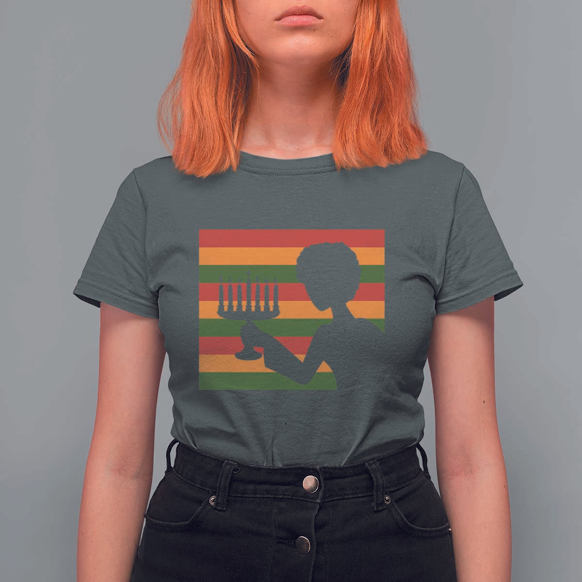 Kwanzaa Umoja Family African Woman Seven Principles Gift T Shirt For Women - Wonder Print Shop