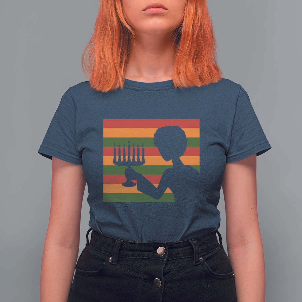 Kwanzaa Umoja Family African Woman Seven Principles Gift T Shirt For Women - Wonder Print Shop