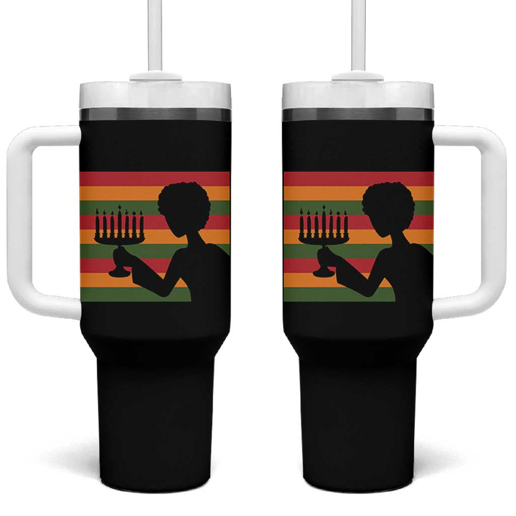 Kwanzaa Umoja Family African Woman Seven Principles Gift Tumbler With Handle - Wonder Print Shop