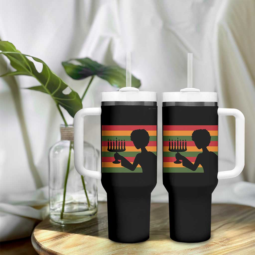 Kwanzaa Umoja Family African Woman Seven Principles Gift Tumbler With Handle - Wonder Print Shop