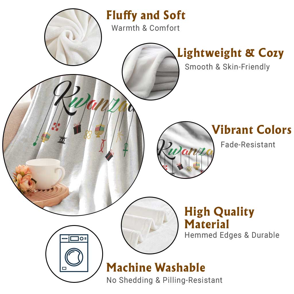 Kwanzaa Throw Blanket Lights Of Unity Seven Principles Heritage Gift - Wonder Print Shop