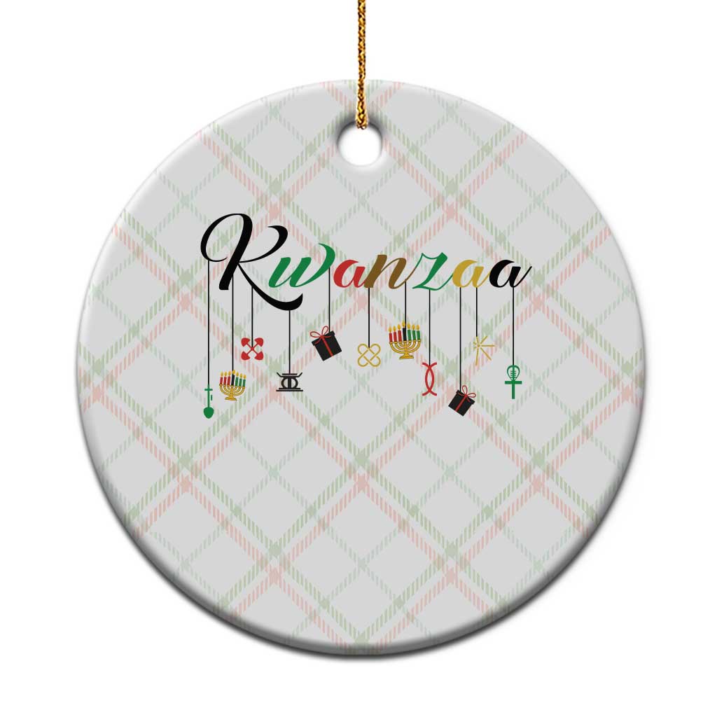 Kwanzaa Ceramic Ornament Lights Of Unity Seven Principles Heritage Gift - Wonder Print Shop