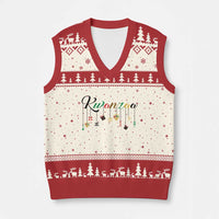 Kwanzaa V-Neck Knit Sweater Vest Lights Of Unity Seven Principles Heritage Gift - Wonder Print Shop