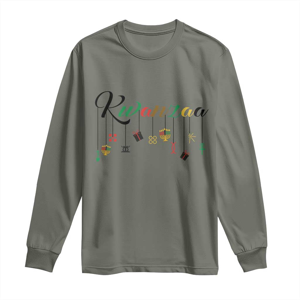 Kwanzaa Long Sleeve Shirt Lights Of Unity Seven Principles Heritage Gift - Wonder Print Shop