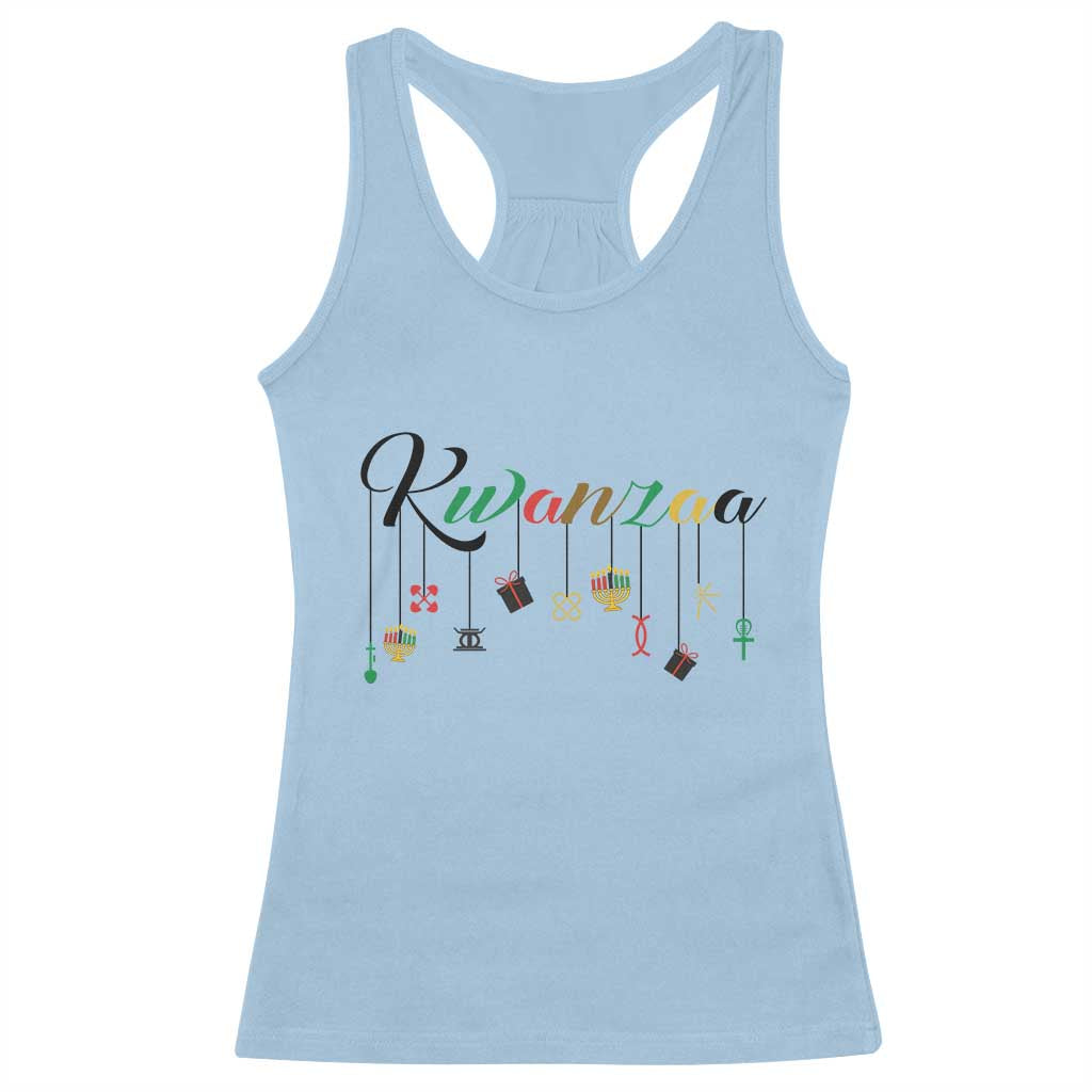 Kwanzaa Racerback Tank Top Lights Of Unity Seven Principles Heritage Gift - Wonder Print Shop