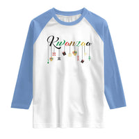 Kwanzaa Raglan Shirt Lights Of Unity Seven Principles Heritage Gift - Wonder Print Shop