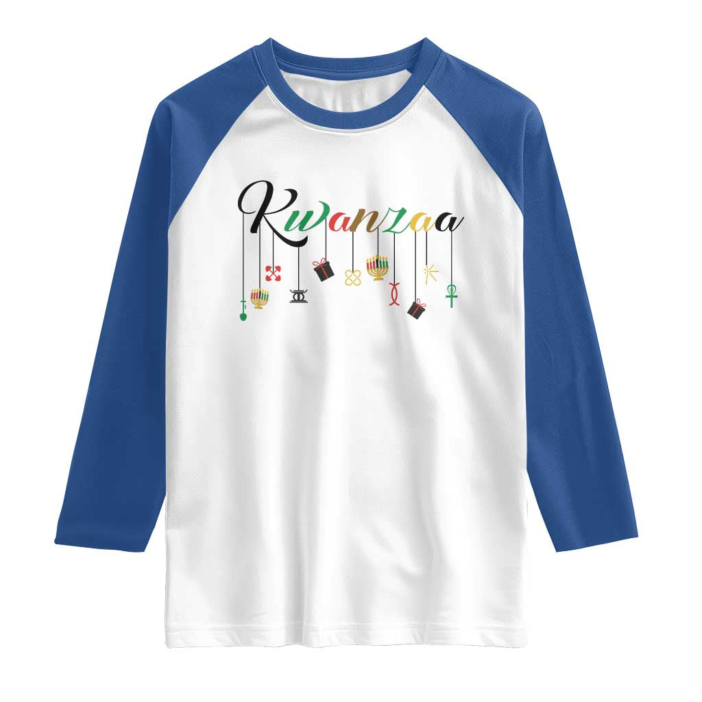 Kwanzaa Raglan Shirt Lights Of Unity Seven Principles Heritage Gift - Wonder Print Shop