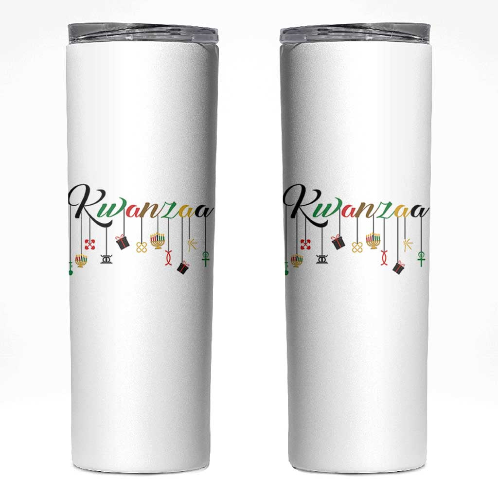 Kwanzaa Skinny Tumbler Lights Of Unity Seven Principles Heritage Gift - Wonder Print Shop