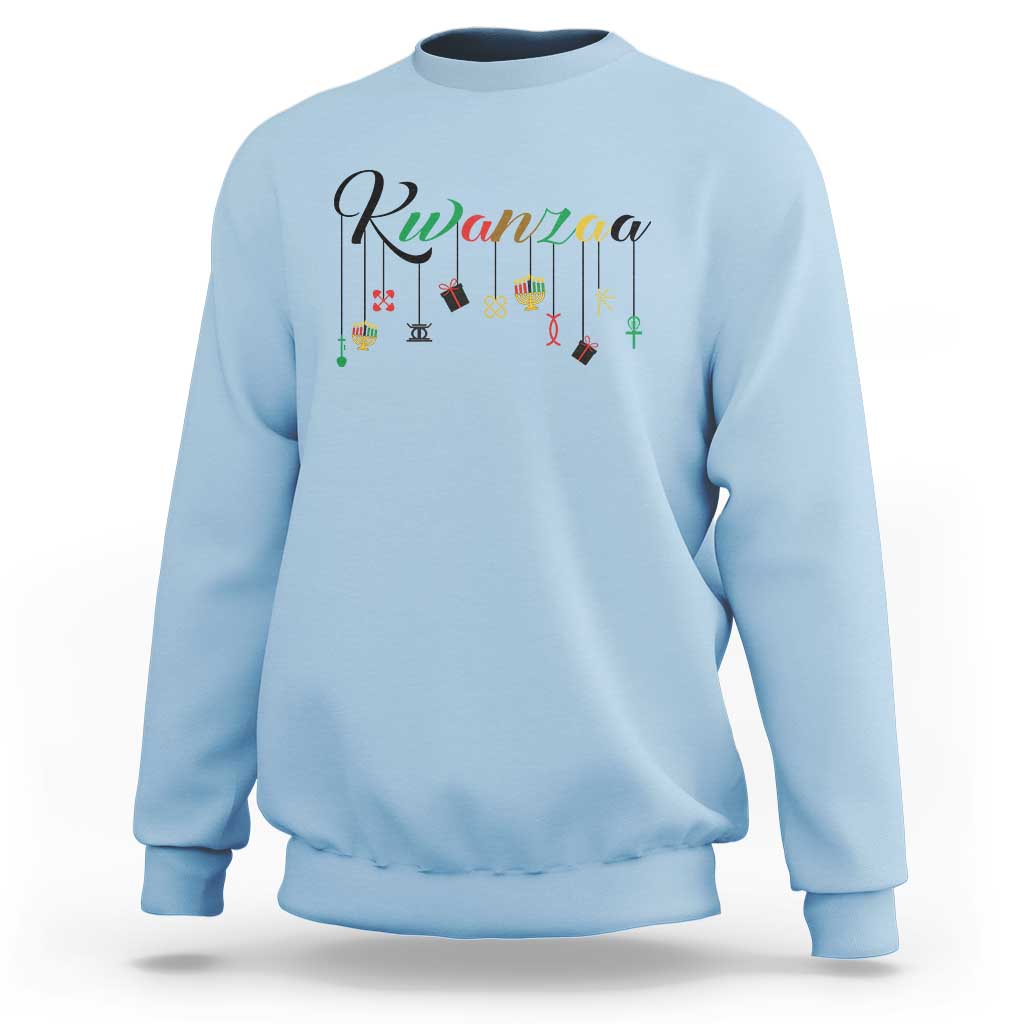Kwanzaa Sweatshirt Lights Of Unity Seven Principles Heritage Gift - Wonder Print Shop