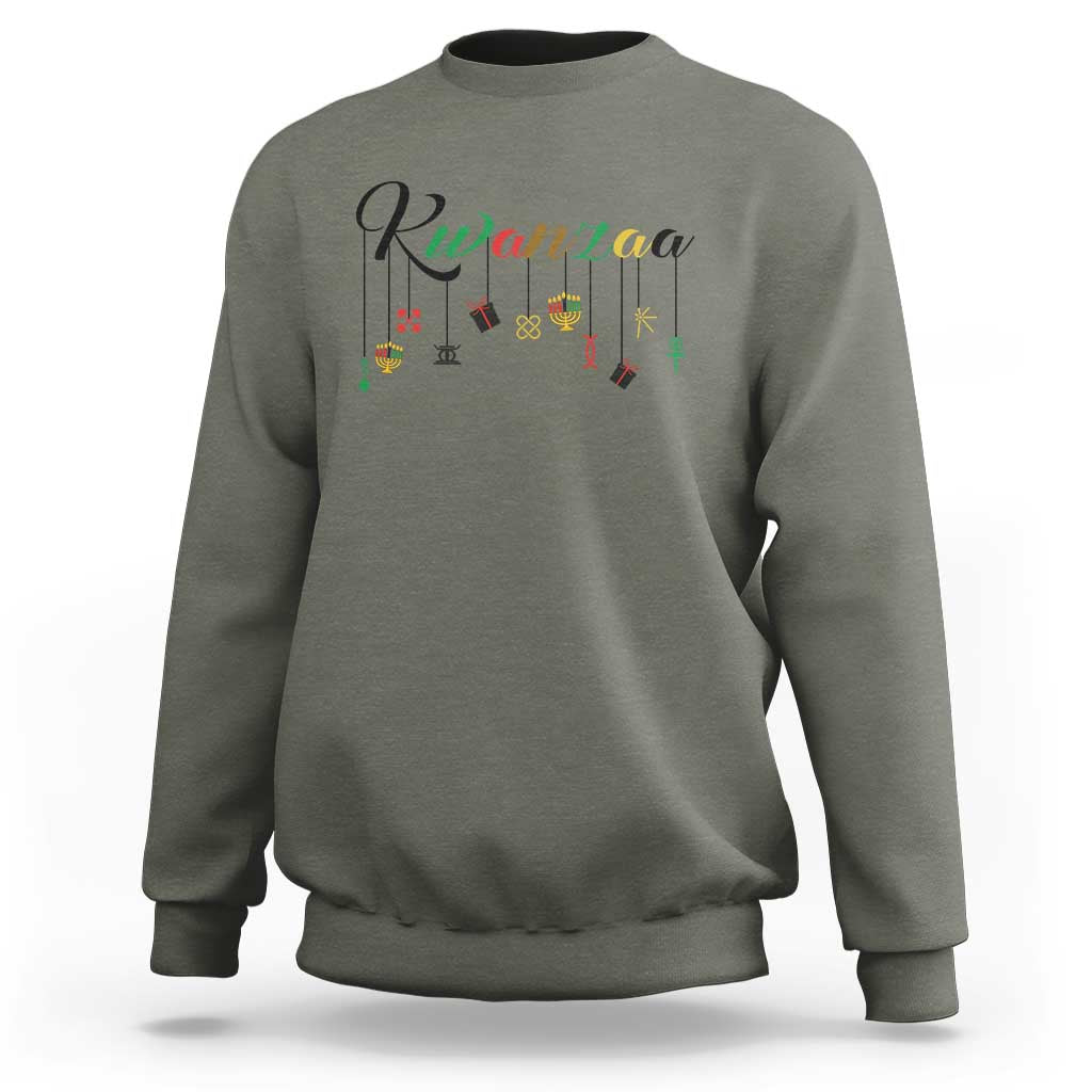 Kwanzaa Sweatshirt Lights Of Unity Seven Principles Heritage Gift - Wonder Print Shop