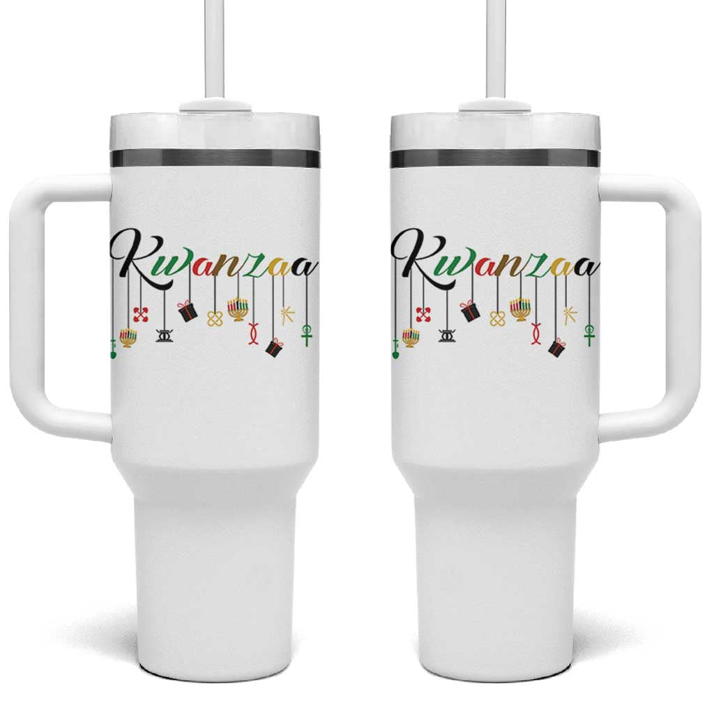 Kwanzaa Tumbler With Handle Lights Of Unity Seven Principles Heritage Gift - Wonder Print Shop