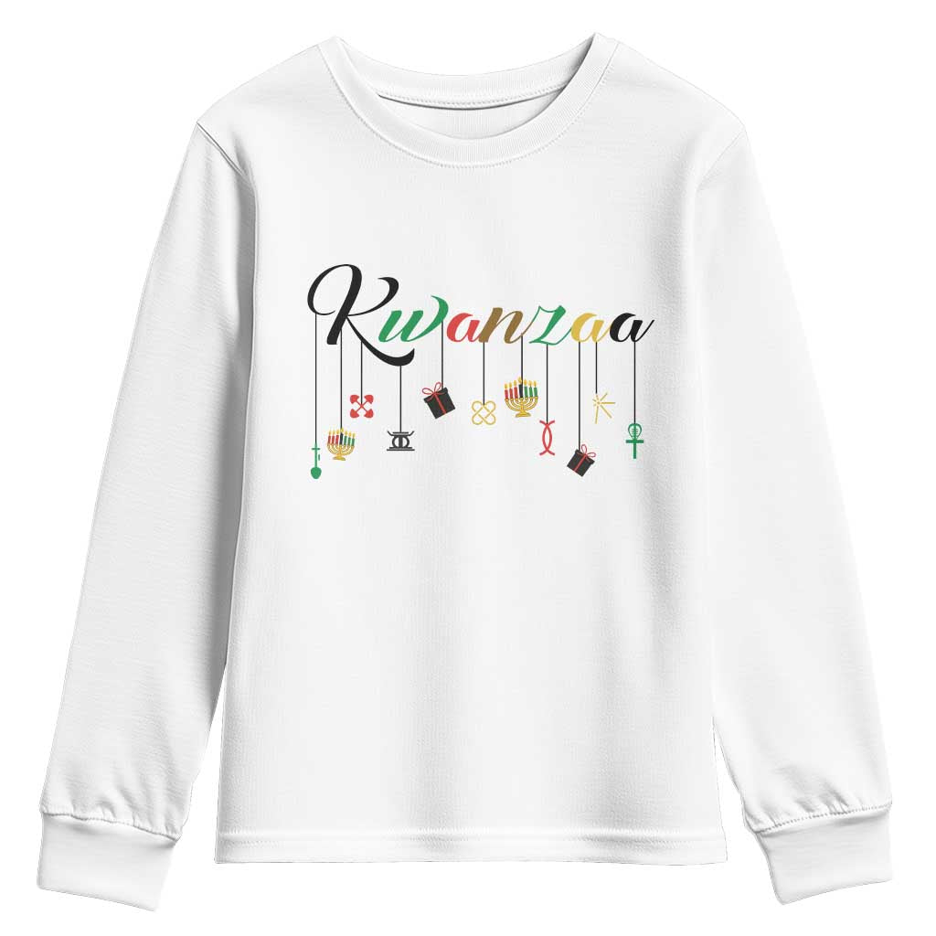 Kwanzaa Youth Sweatshirt Lights Of Unity Seven Principles Heritage Gift - Wonder Print Shop