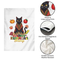 Kwanzaa Blessings Garden Flag Funny Cat African Heritage Gift - Wonder Print Shop