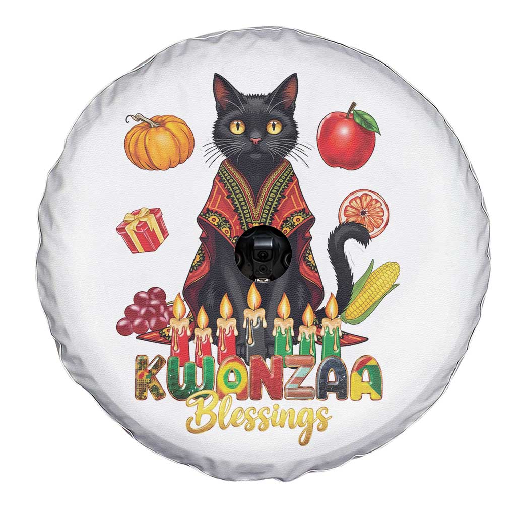 Kwanzaa Blessings Spare Tire Cover Funny Cat African Heritage Gift - Wonder Print Shop