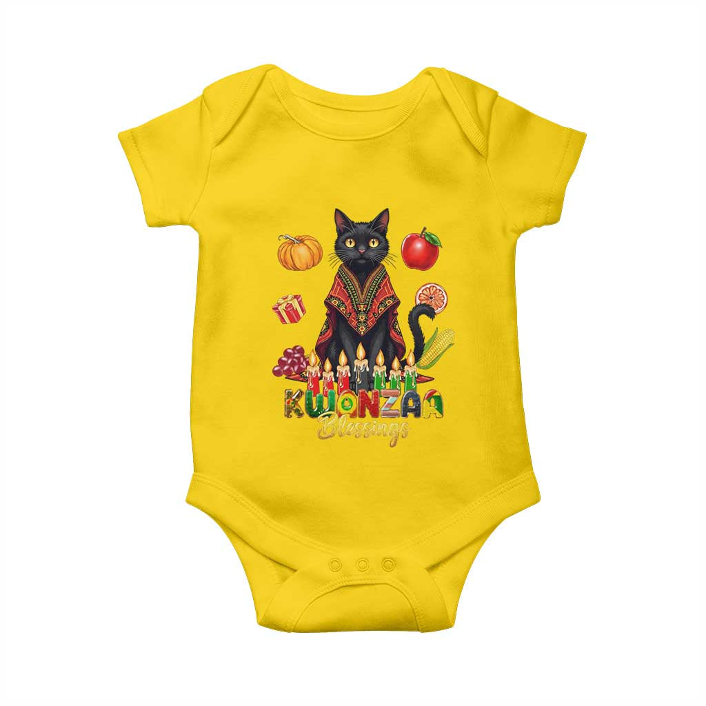 Kwanzaa Blessings Baby Onesie Funny Cat African Heritage Gift - Wonder Print Shop