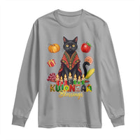 Kwanzaa Blessings Long Sleeve Shirt Funny Cat African Heritage Gift - Wonder Print Shop