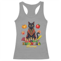 Kwanzaa Blessings Racerback Tank Top Funny Cat African Heritage Gift - Wonder Print Shop