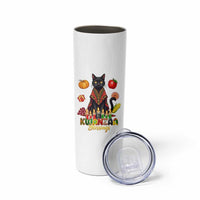 Kwanzaa Blessings Skinny Tumbler Funny Cat African Heritage Gift - Wonder Print Shop