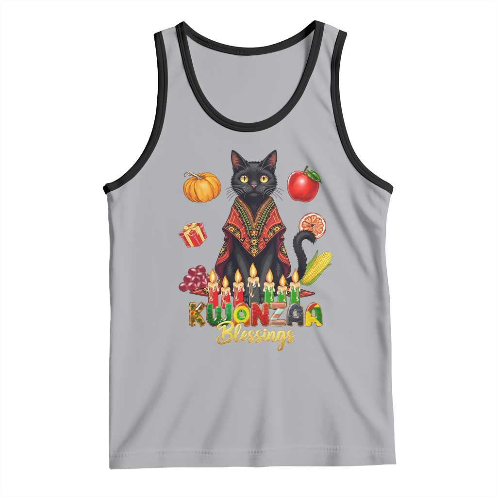 Kwanzaa Blessings Tank Top Funny Cat African Heritage Gift - Wonder Print Shop