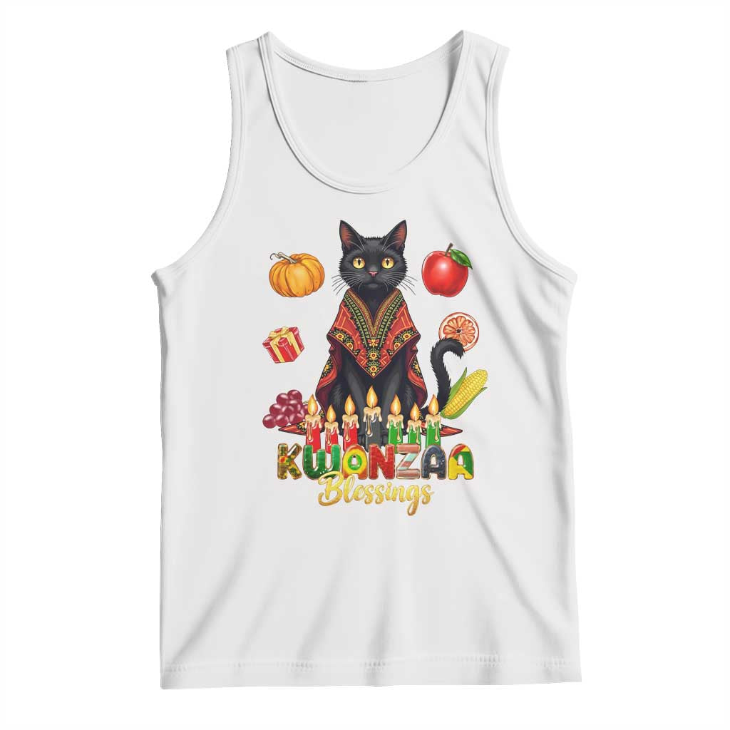 Kwanzaa Blessings Tank Top Funny Cat African Heritage Gift - Wonder Print Shop