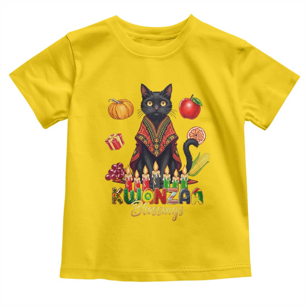 Kwanzaa Blessings Toddler T Shirt Funny Cat African Heritage Gift - Wonder Print Shop