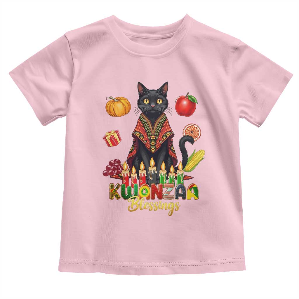 Kwanzaa Blessings Toddler T Shirt Funny Cat African Heritage Gift - Wonder Print Shop