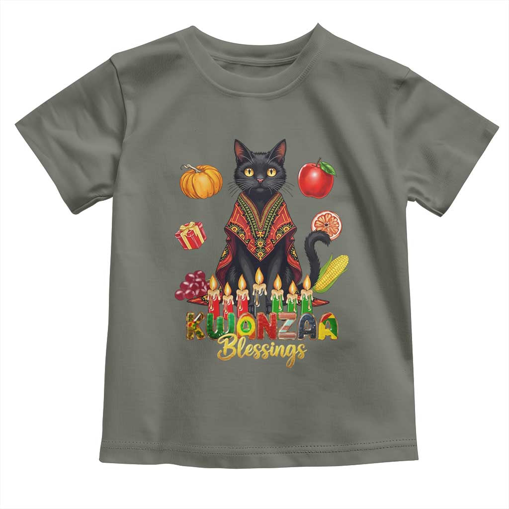 Kwanzaa Blessings Toddler T Shirt Funny Cat African Heritage Gift - Wonder Print Shop