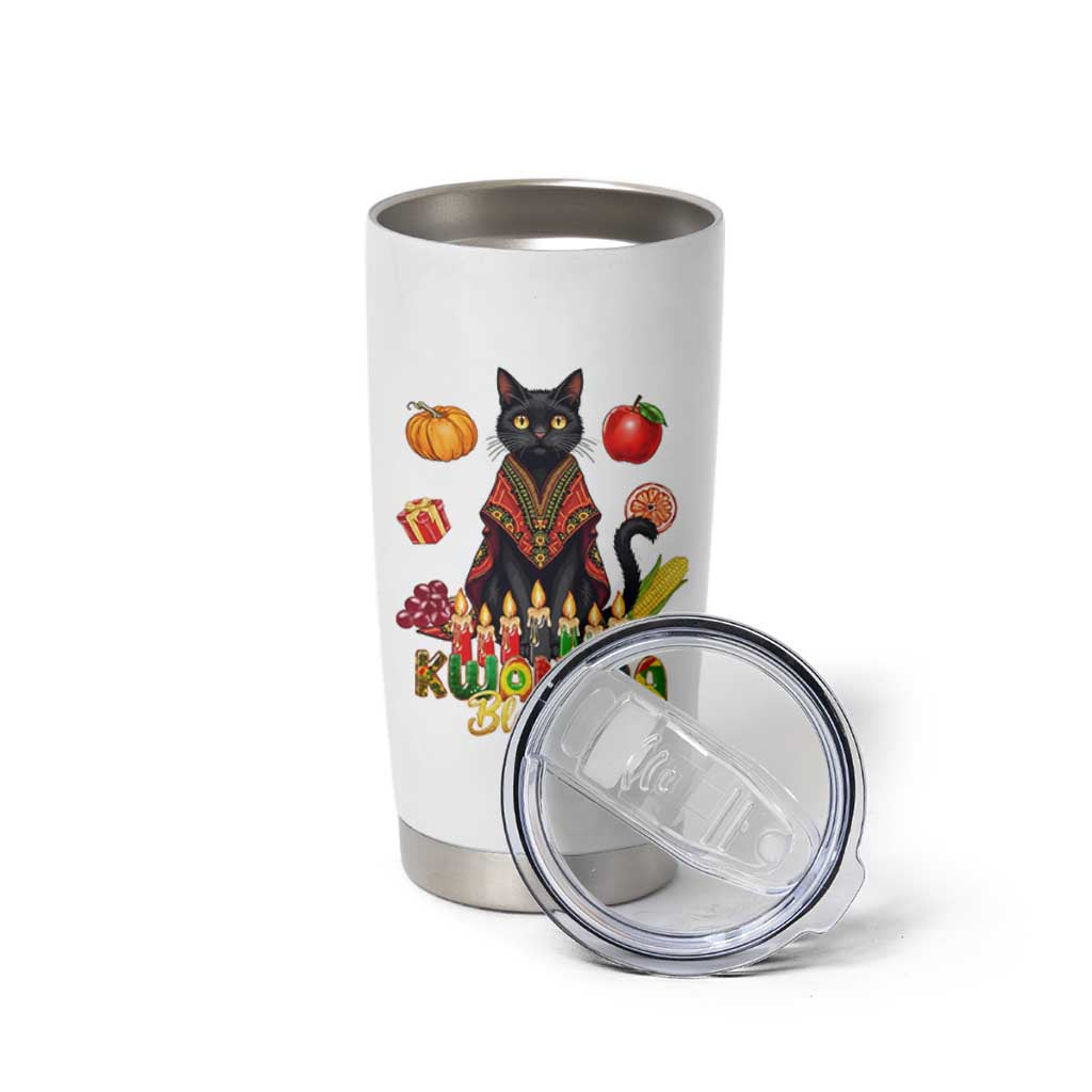 Kwanzaa Blessings Tumbler Cup Funny Cat African Heritage Gift - Wonder Print Shop