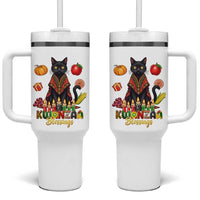 Kwanzaa Blessings Tumbler With Handle Funny Cat African Heritage Gift - Wonder Print Shop
