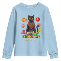 Kwanzaa Blessings Youth Sweatshirt Funny Cat African Heritage Gift - Wonder Print Shop