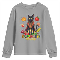 Kwanzaa Blessings Youth Sweatshirt Funny Cat African Heritage Gift - Wonder Print Shop