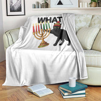 Funny Black Cat Chaos Kwanzaa Kinara Candle Throw Blanket African Heritage Gift - Wonder Print Shop