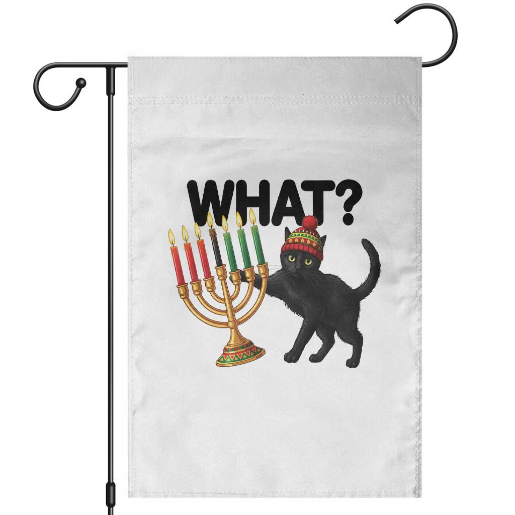 Funny Black Cat Chaos Kwanzaa Kinara Candle Garden Flag African Heritage Gift - Wonder Print Shop