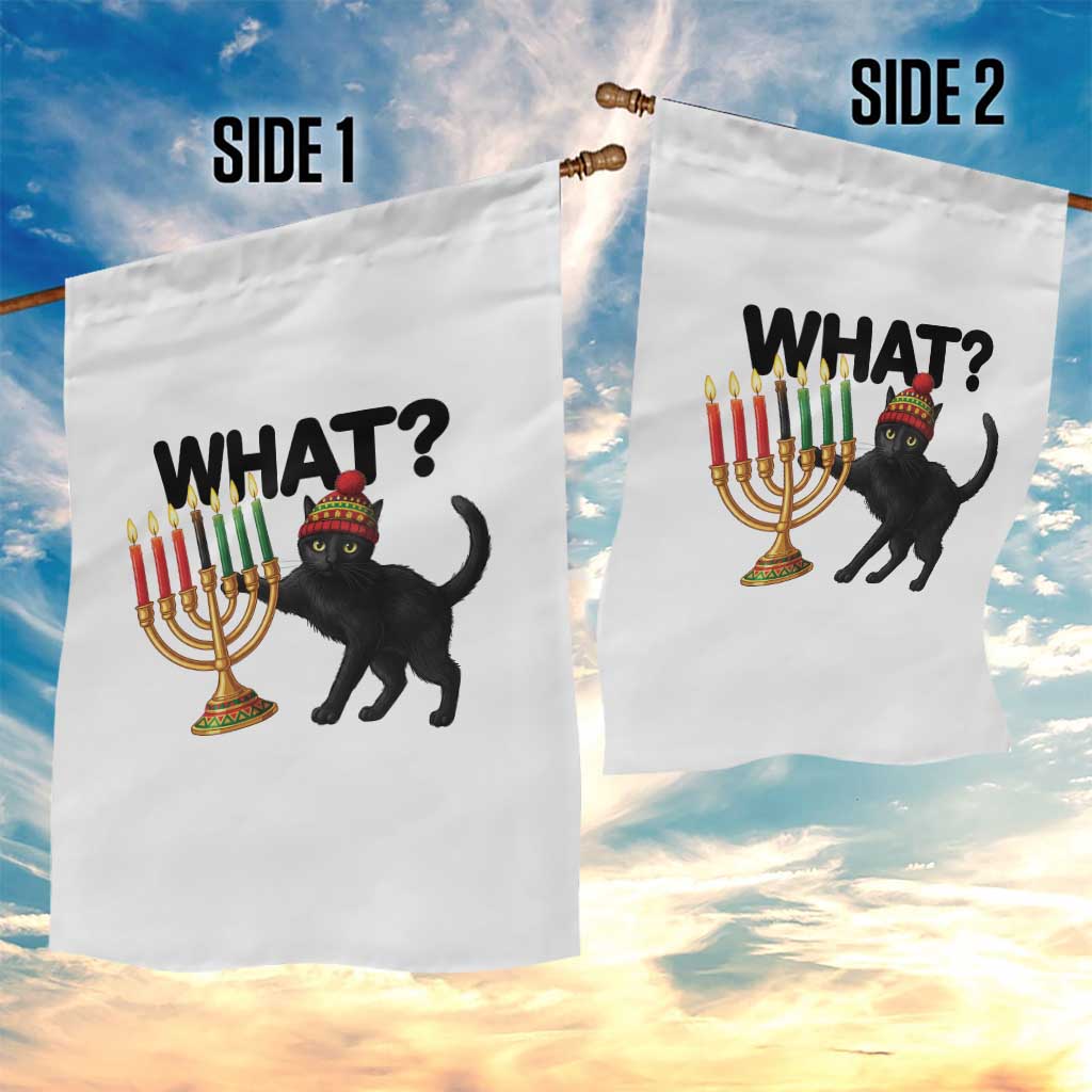 Funny Black Cat Chaos Kwanzaa Kinara Candle Garden Flag African Heritage Gift - Wonder Print Shop