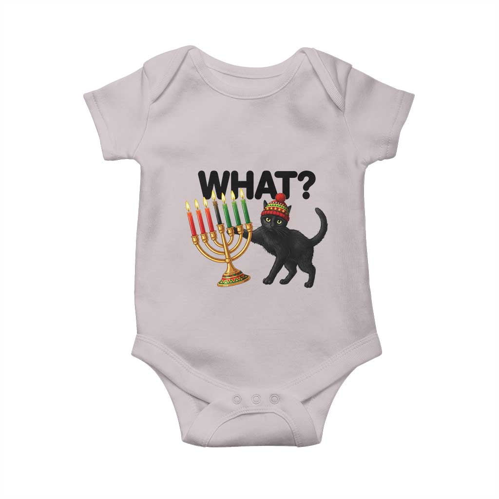 Funny Black Cat Chaos Kwanzaa Kinara Candle Baby Onesie African Heritage Gift - Wonder Print Shop