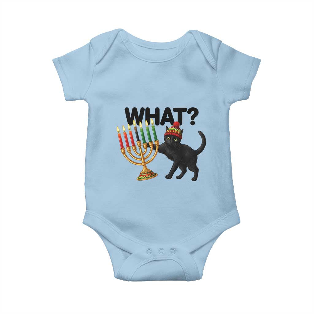 Funny Black Cat Chaos Kwanzaa Kinara Candle Baby Onesie African Heritage Gift - Wonder Print Shop