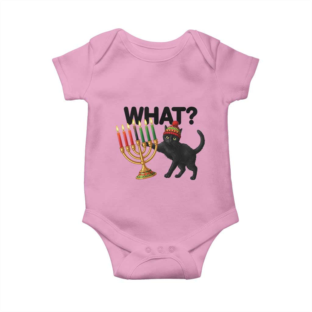 Funny Black Cat Chaos Kwanzaa Kinara Candle Baby Onesie African Heritage Gift - Wonder Print Shop