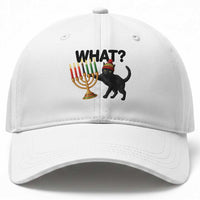 Funny Black Cat Chaos Kwanzaa Kinara Candle Baseball Cap African Heritage Gift