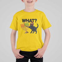 Funny Black Cat Chaos Kwanzaa Kinara Candle T Shirt For Kid African Heritage Gift - Wonder Print Shop