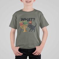 Funny Black Cat Chaos Kwanzaa Kinara Candle T Shirt For Kid African Heritage Gift - Wonder Print Shop