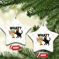 Funny Black Cat Chaos Kwanzaa Kinara Candle Ceramic Ornament African Heritage Gift - Wonder Print Shop